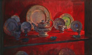 Red Alcove with Teapot by Unbekannt Unbekannt